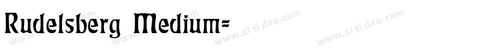 Rudelsberg Medium字体转换